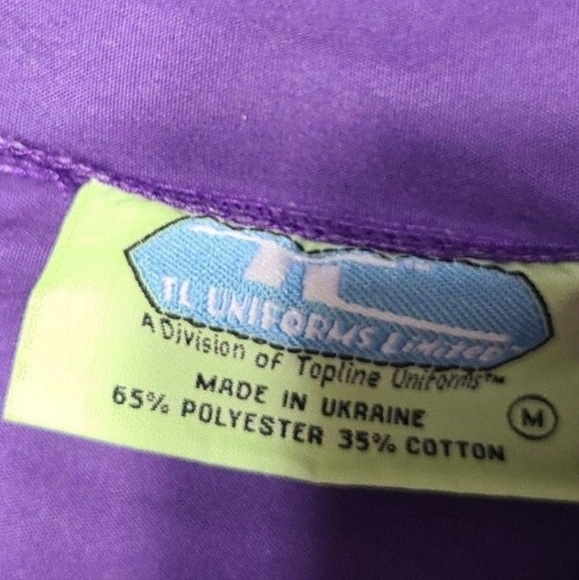 Scrub Pants TL Uniforms Purple Drawstring Pants Size Medium - Picture 2 of 5